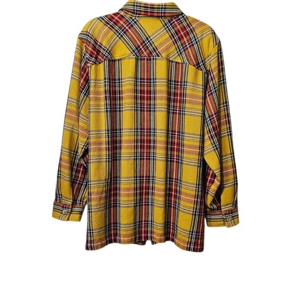 New York & CO Plaid Full Front Zip Long Sleeve Shacket Shirt - Picture 5 of 6